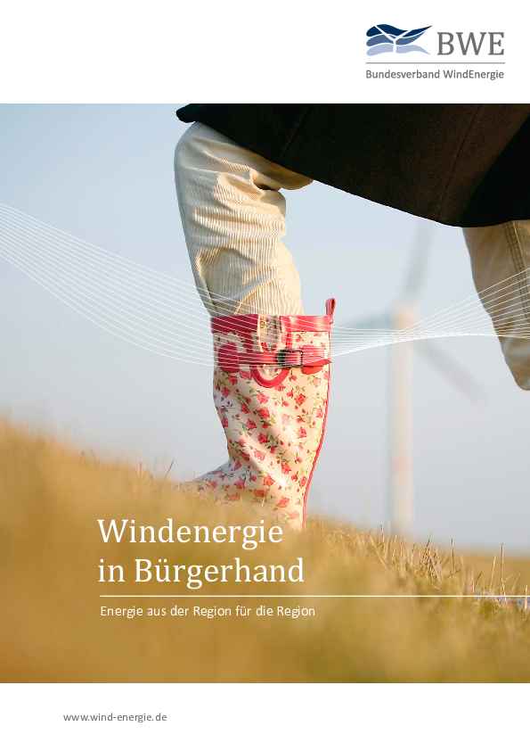 Broschüre Windenergie in Bürgerhand Broschüre Windenergie in Bürgerhand