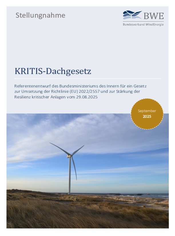 Stellungnahme zum KRITIS-Dachgesetz