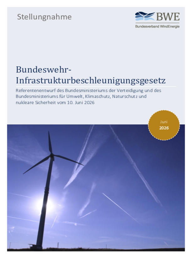 Stellungnahme: Bundeswehr- Infrastrukturbeschleunigungsgesetz