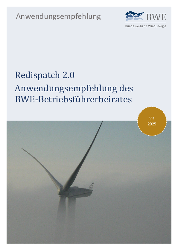 BWE-Anwendungsempfehlung Redispatch 2.0 (05/2025)