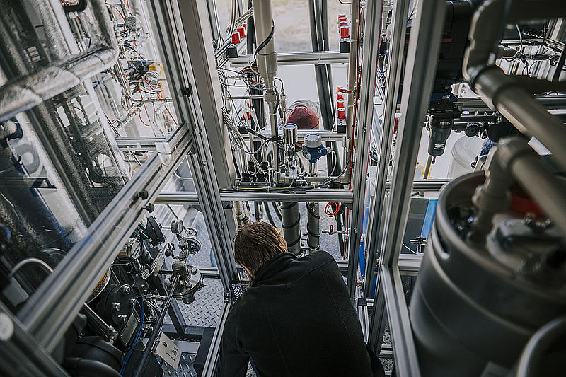 Innenbereich eines Elektrolyseurs in Bosbüll Innenbereich eines Elektrolyseurs in Bosbüll