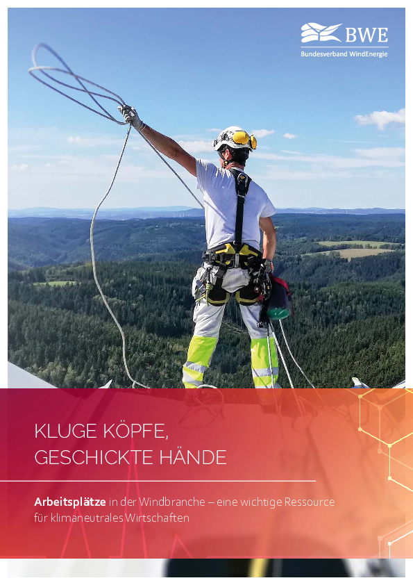 BWE-Arbeitsplatzbroschüre: Klüge Köpfe, geschickte Hände (11/2021) BWE-Arbeitsplatzbroschüre: Klüge Köpfe, geschickte Hände (11/2021)