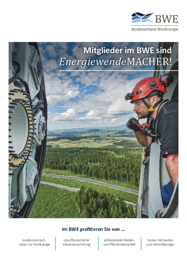 BWE-Broschüre: Mitglieder im BWE sind Energiewendemacher (10/2025)