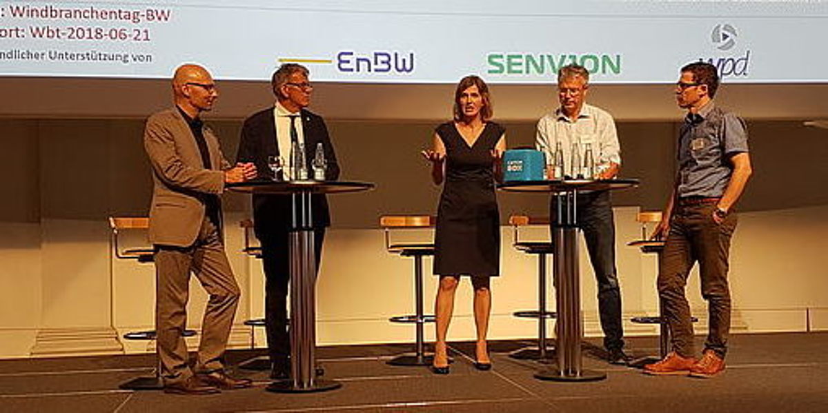 Podiumsdiskussion beim Jubiläums-Windbranchentag Baden-Württemberg, © BWE/KS Podiumsdiskussion beim Jubiläums-Windbranchentag Baden-Württemberg, © BWE/KS