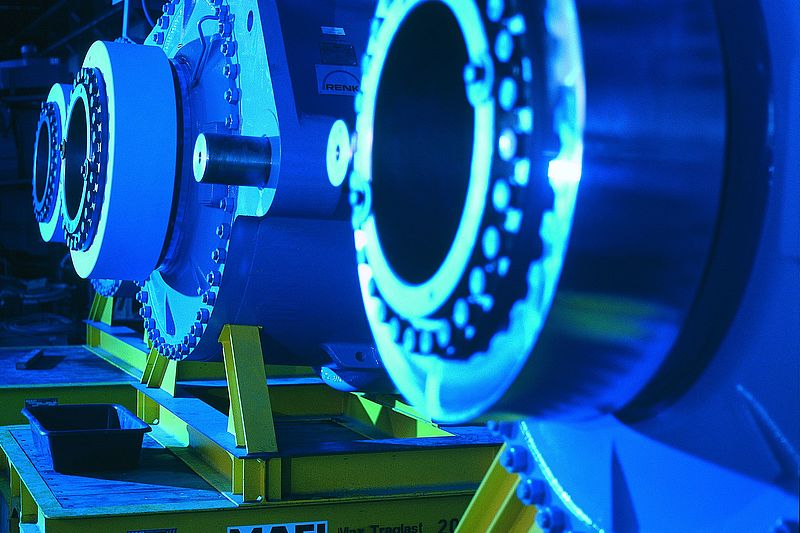 Getriebe in Lagerhalle bei REpower in Husum 