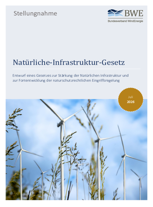 Stellungnahme: Natürliche-Infrastruktur-Gesetz