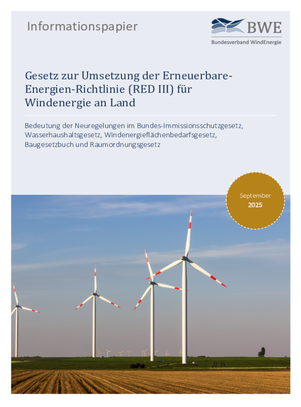 Informationspapier: Umsetzung von RED III für Windenergie an Land