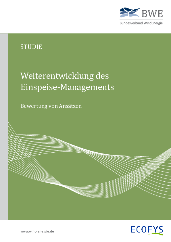 Weiterentwicklung des Einspeise-Managements Weiterentwicklung des Einspeise-Managements