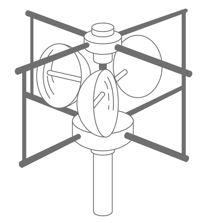 Schalenkreuzanemometer ©BWE Schalenkreuzanemometer