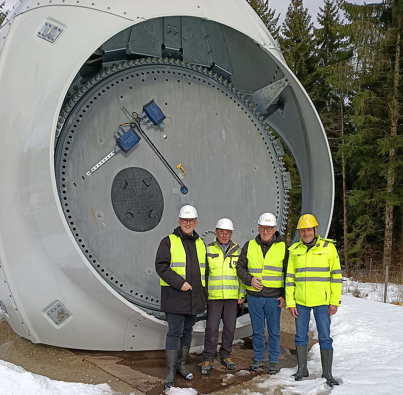 Baustellenbesichtigung im Windpark Gomadingen Baustellenbesichtigung im Windpark Gomadingen